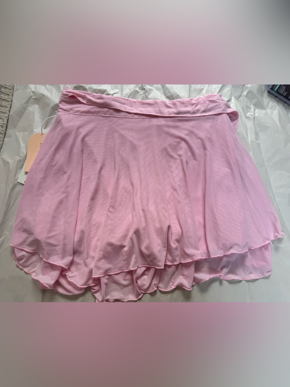 Soft Pink Ruffled Mini Skirt - Picture 6 of 7